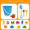 Summer Beach Sand Toy Set for Kids, 15PCS Sand Toys with Beach Bucket, Watering Can, Big Shovel, Rake, Sea Animal Molds Sand Castle Building Kit for Boys, Girls, Toddlers